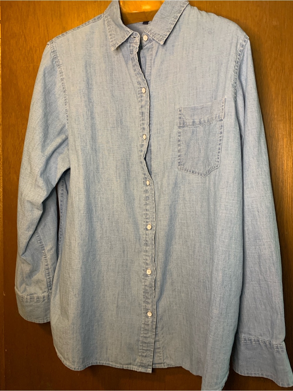 GAP Light Wash Denim Button-Down Shirt